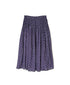 NMDS26545 80s ORGANIC VOILE GENTIANA BLOCK PRINT RAJASTHAN GATHERED SKIRT WITH LINING