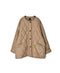 NMDS26551 BANGALORE SILK PLAIN PADDED C-NECK SHORT COAT