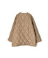 NMDS26551 BANGALORE SILK PLAIN PADDED C-NECK SHORT COAT