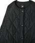 NMDS26551 BANGALORE SILK PLAIN PADDED C-NECK SHORT COAT