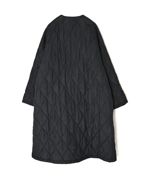 NMDS26552 BANGALORE SILK PLAIN PADDED NO COLLAR DOUBLE COAT