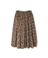 NMDS26564 BANGALORE SILK FLOWER PRINT STITCHED GATHERED SKIRT