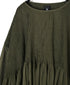 NMDS26601D ORGANIC MICRO CHK&VOILE PLAIN PATCHWORK OVERDYE MINI PINTUCK PULLOVER