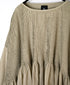 NMDS26601D ORGANIC MICRO CHK&VOILE PLAIN PATCHWORK OVERDYE MINI PINTUCK PULLOVER