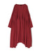 NMDS26602D ORGANIC MICRO CHK&VOILE PLAIN PATCHWORK OVERDYE PINTUCK PULLOVER DRESS