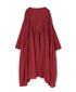 NMDS26602D ORGANIC MICRO CHK&VOILE PLAIN PATCHWORK OVERDYE PINTUCK PULLOVER DRESS