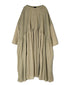 NMDS26602D ORGANIC MICRO CHK&VOILE PLAIN PATCHWORK OVERDYE PINTUCK PULLOVER DRESS