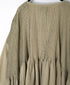 NMDS26602D ORGANIC MICRO CHK&VOILE PLAIN PATCHWORK OVERDYE PINTUCK PULLOVER DRESS