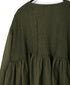 NMDS26603D ORGANIC MICRO CHK&VOILE PLAIN PATCHWORK OVERDYE CREW-NECK BUTTON SHIRT WITH PINTUCK