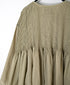 NMDS26603D ORGANIC MICRO CHK&VOILE PLAIN PATCHWORK OVERDYE CREW-NECK BUTTON SHIRT WITH PINTUCK