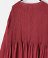 NMDS26604D ORGANIC MICRO CHK&VOILE PLAIN PATCHWORK OVERDYE CREW-NECK BUTTON SHIRT MAXI DRESS WITH PINTUCK