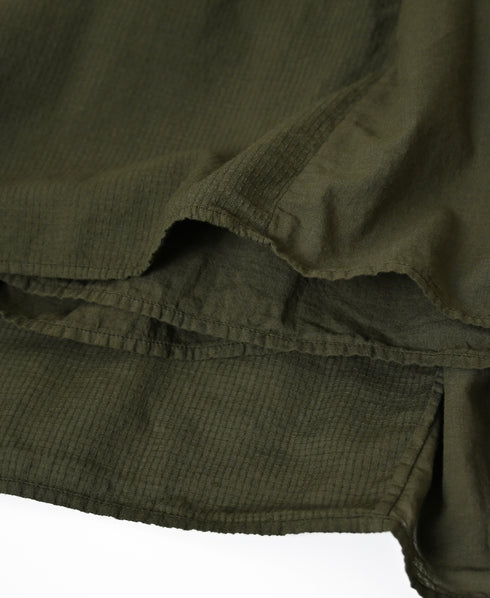 NMDS26605D ORGANIC MICRO CHK&VOILE PLAIN PATCHWORK OVERDYE RAJASTHAN GATHERED SKIRT