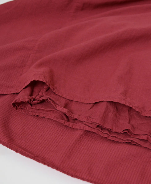 NMDS26605D ORGANIC MICRO CHK&VOILE PLAIN PATCHWORK OVERDYE RAJASTHAN GATHERED SKIRT