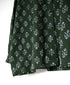 NMDS26611 ORGANIC SMALL CHECK MEDIUM FLOWER BL PRINT FRILL COLLAR SHIRT WITH MINI PINTUCK