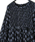 NMDS26613 ORGANIC SMALL CHECK MEDIUM FLOWER BL PRINT CREW-NECK P/O SHIRT DRESS WITH PINTUCK