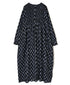 NMDS26613 ORGANIC SMALL CHECK MEDIUM FLOWER BL PRINT CREW-NECK P/O SHIRT DRESS WITH PINTUCK