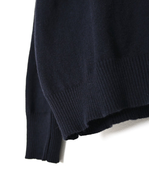 NNSL26501 14GG PLAIN STITCH COTTON/NYLON/SILK TURTLE NECK PULLOVER