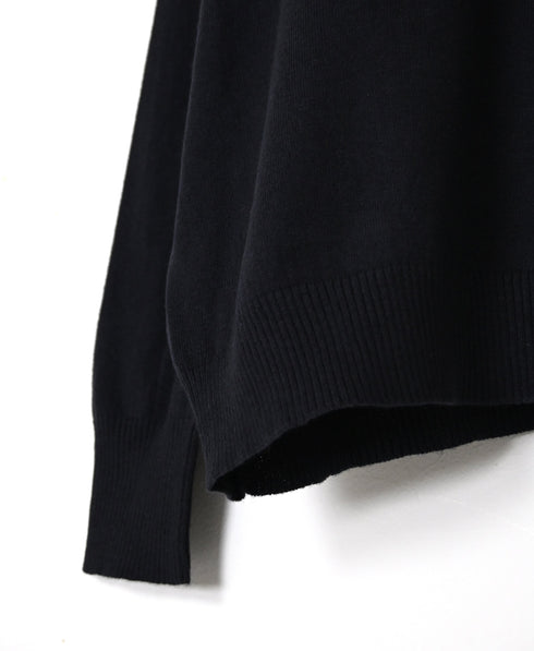 NNSL26502 14GG PLAIN STITCH COTTON/NYLON/SILK CREW-NECK PULLOVER