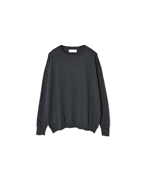 NNSL26502 14GG PLAIN STITCH COTTON/NYLON/SILK CREW-NECK PULLOVER