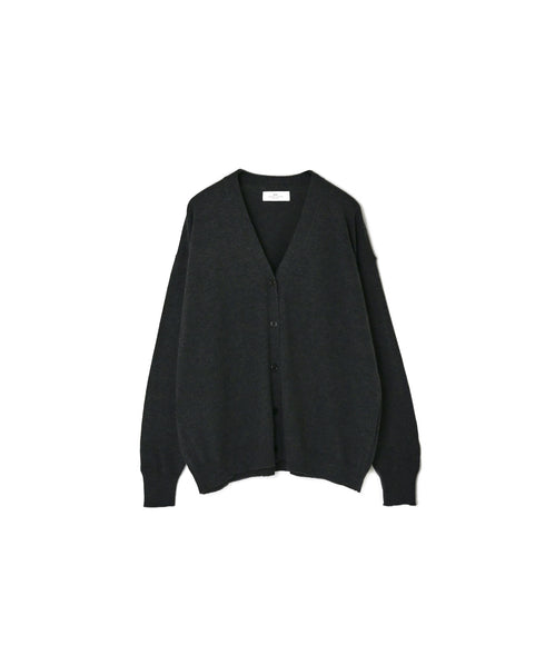 NNSL26503 14GG PLAIN STITCH COTTON/NYLON/SILK V-NECK CARDIGAN