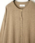 NNSL26513 7GG PLAIN STITCH NYLON/COTTON/WOOL CREW-NECK CARDIGAN