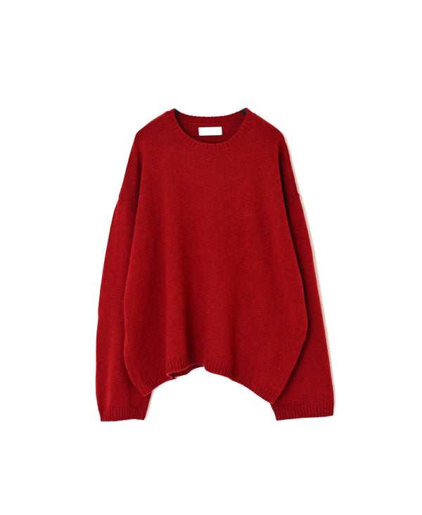 NNSL26514 7GG PLAIN STITCH NYLON/COTTON/WOOL CREW-NECK PULLOVER