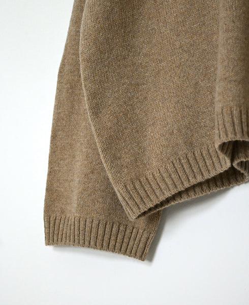 NNSL26514 7GG PLAIN STITCH NYLON/COTTON/WOOL CREW-NECK PULLOVER