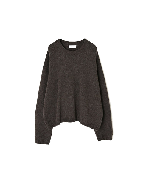 NNSL26514 7GG PLAIN STITCH NYLON/COTTON/WOOL CREW-NECK PULLOVER
