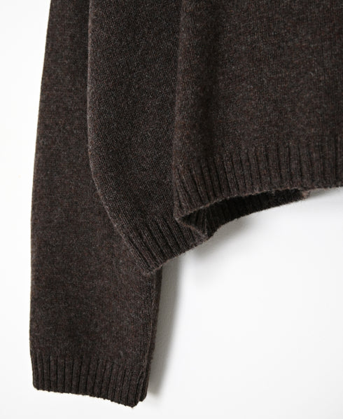 NNSL26514 7GG PLAIN STITCH NYLON/COTTON/WOOL CREW-NECK PULLOVER