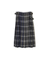 NOD0853 WORSTED WOOL LOW WAIST PLEATS WRAP SKIRT LENGTH 80cm
