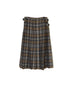 NOD0853 WORSTED WOOL LOW WAIST PLEATS WRAP SKIRT LENGTH 80cm