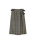 NOD0853 WORSTED WOOL LOW WAIST PLEATS WRAP SKIRT LENGTH 80cm