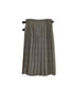 NOD0853 WORSTED WOOL LOW WAIST PLEATS WRAP SKIRT LENGTH 80cm