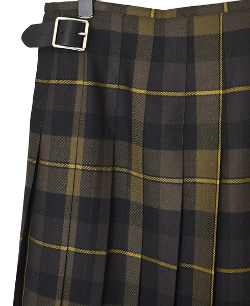 NOD0853 WORSTED WOOL LOW WAIST PLEATS WRAP SKIRT LENGTH 80cm