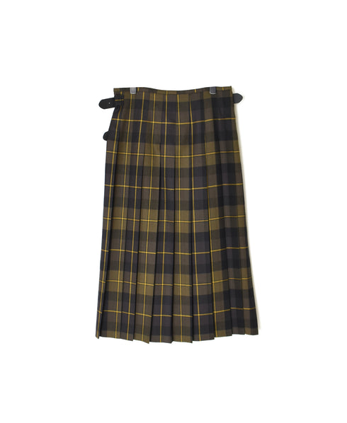 NOD0853 WORSTED WOOL LOW WAIST PLEATS WRAP SKIRT LENGTH 80cm