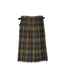 NOD0853 WORSTED WOOL LOW WAIST PLEATS WRAP SKIRT LENGTH 80cm