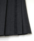 NOD2651 WORSTED WOOL LOW WAIST WIDE PLEATS WRAP SKIRT LENGTH 85cm (WITH PIN)