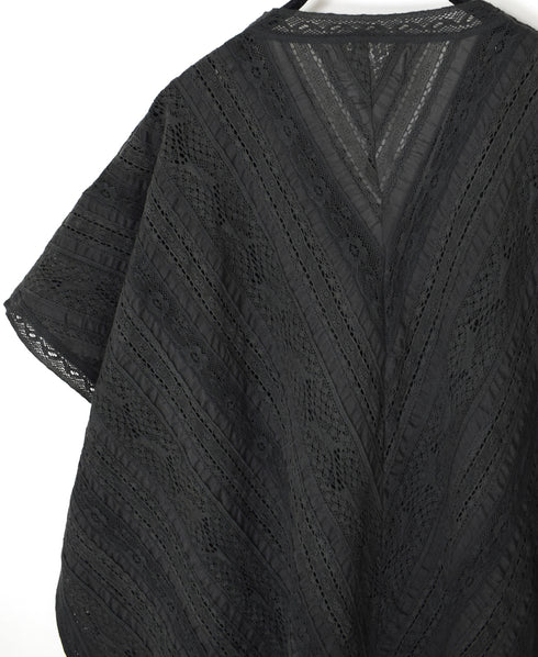 NSL25063 ALL LACE FRENCH/SL PONCHO