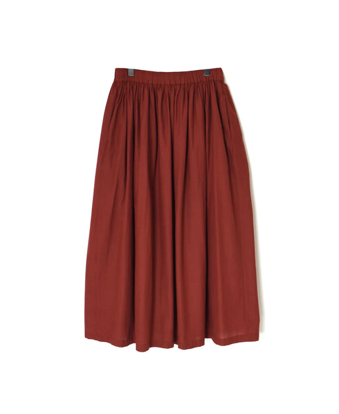 NSL25565 60s CAMBRIC PLAIN GATHERED SKIRT