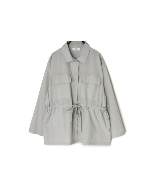 60s CAMBRIC PLAIN REGULAR COLLAR FLAP POCKET SHIRT