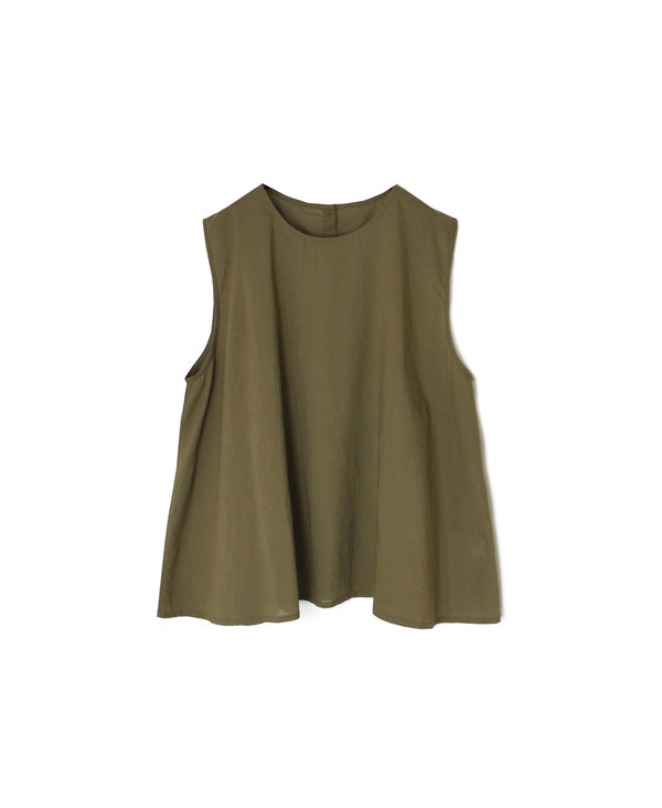 60s CAMBRIC PLAIN BACK OPENING SLEEVELESS SMOCK