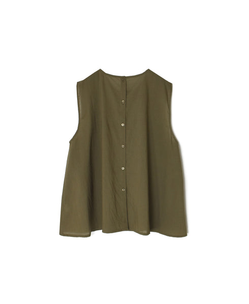 60s CAMBRIC PLAIN BACK OPENING SLEEVELESS SMOCK
