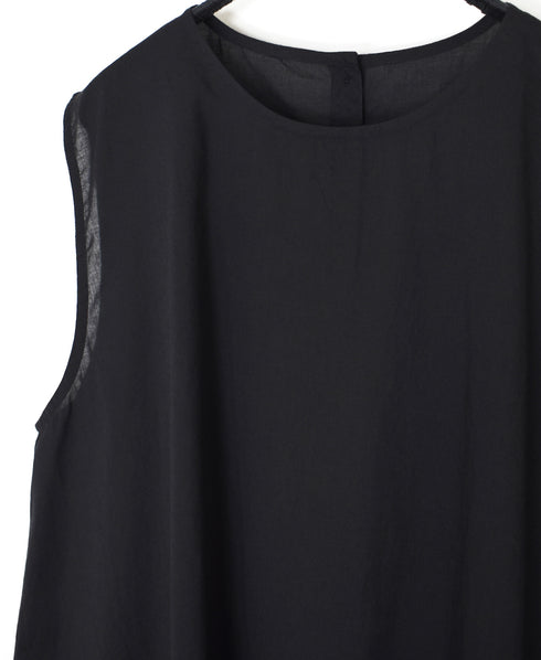 60s CAMBRIC PLAIN BACK OPENING SLEEVELESS SMOCK