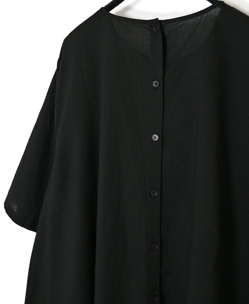 NSL26006 60s CAMBRIC PLAIN BACK OPENING SMOCK
