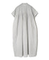 NSL26007 60s CAMBRIC PLAIN BANDED COLLAR FRENCH/SL DRESS