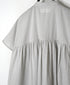 NSL26007 60s CAMBRIC PLAIN BANDED COLLAR FRENCH/SL DRESS