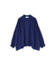NSL26021 80s COTTON VOILE PLAIN BANDED COLLAR GATHERED SHIRT