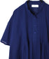 NSL26023 80s COTTON VOILE PLAIN BANDED COLLAR S/SL PINTUCK SHIRT