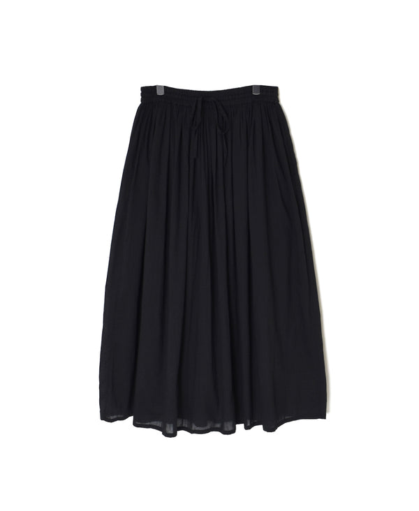 NSL26025 80s COTTON VOILE PLAIN GATHERED SKIRT