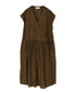 NSL26043 COTTON SILK PLAIN CACHE COEUR DRESS